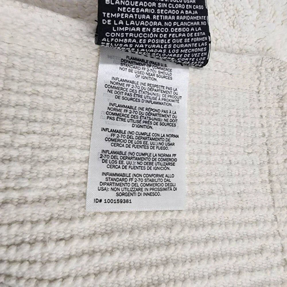 Lauren Ralph Sanders Lauren Bath Rug Antimicrobial Cotton 17 x 24 Linen